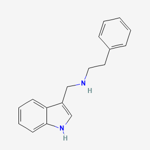 molecular formula C17H18N2 B11860060 N-((1H-Indol-3-yl)methyl)-2-phenylethanamine 