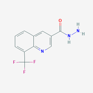 molecular formula C11H8F3N3O B11860065 8-(Trifluoromethyl)quinoline-3-carbohydrazide 