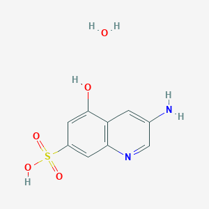 molecular formula C9H10N2O5S B11860085 3-Amino-5-hydroxyquinoline-7-sulfonic acid hydrate CAS No. 106327-16-6