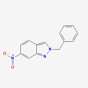 molecular formula C14H11N3O2 B11860108 2-Benzyl-6-nitro-2H-indazole CAS No. 88369-83-9