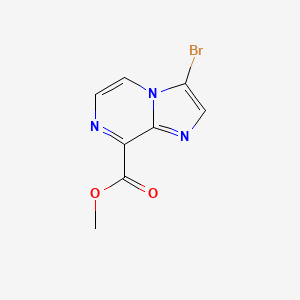 molecular formula C8H6BrN3O2 B11860124 Methyl 3-bromoimidazo[1,2-a]pyrazine-8-carboxylate CAS No. 1250444-28-0