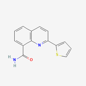 molecular formula C14H10N2OS B11860143 2-(Thiophen-2-yl)quinoline-8-carboxamide CAS No. 655222-67-6