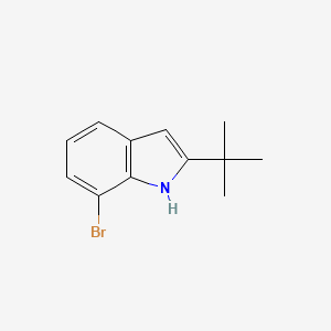 molecular formula C12H14BrN B11860277 7-Bromo-2-(tert-butyl)-1H-indole 