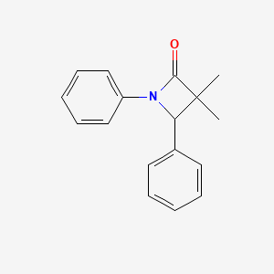 molecular formula C17H17NO B11860295 3,3-Dimethyl-1,4-diphenyl-2-azetidinone CAS No. 5438-81-3