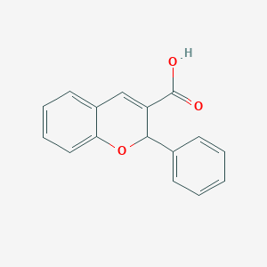 molecular formula C16H12O3 B11860412 2-phenyl-2H-1-Benzopyran-3-carboxylic acid 