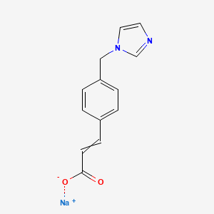 molecular formula C13H11N2NaO2 B11860613 Sodium 3-(4-((1H-imidazol-1-yl)methyl)phenyl)acrylate 