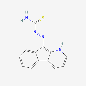 molecular formula C13H10N4S B11860641 Hydrazinethiocarboxamide, 2-(9H-indeno(2,1-b)pyridin-9-ylidene)- CAS No. 94721-59-2