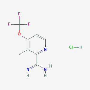 molecular formula C8H9ClF3N3O B11860747 3-Methyl-4-(trifluoromethoxy)picolinimidamide hydrochloride CAS No. 1179360-01-0