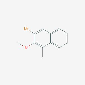 molecular formula C12H11BrO B11860809 3-Bromo-2-methoxy-1-methylnaphthalene 