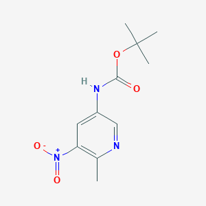 molecular formula C11H15N3O4 B11860930 tert-Butyl(6-methyl-5-nitropyridin-3-yl)carbamate CAS No. 1219948-26-1