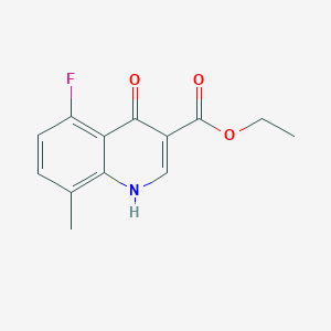 molecular formula C13H12FNO3 B11860950 Ethyl 5-fluoro-4-hydroxy-8-methylquinoline-3-carboxylate 