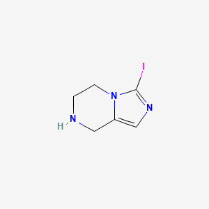 molecular formula C6H8IN3 B11861019 3-Iodo-5,6,7,8-tetrahydroimidazo[1,5-a]pyrazine CAS No. 1393545-49-7