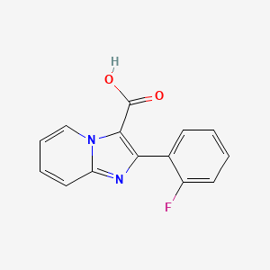 molecular formula C14H9FN2O2 B11861046 2-(2-Fluorophenyl)imidazo[1,2-A]pyridine-3-carboxylic acid 