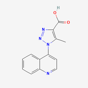 molecular formula C13H10N4O2 B11861049 1H-1,2,3-Triazole-4-carboxylic acid, 5-methyl-1-(4-quinolinyl)- CAS No. 70292-13-6