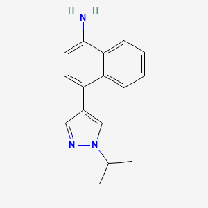 molecular formula C16H17N3 B11861076 4-(1-Isopropyl-1H-pyrazol-4-yl)naphthalen-1-amine 