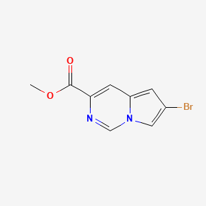 molecular formula C9H7BrN2O2 B11861132 Methyl 6-bromopyrrolo[1,2-c]pyrimidine-3-carboxylate 