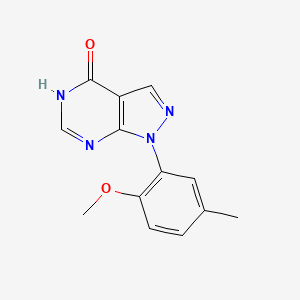 molecular formula C13H12N4O2 B11861205 1-(2-Methoxy-5-methylphenyl)-1H-pyrazolo[3,4-d]pyrimidin-4(5H)-one 