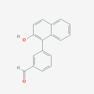 molecular formula C17H12O2 B11861232 3-(2-Hydroxynaphthalen-1-YL)benzaldehyde 