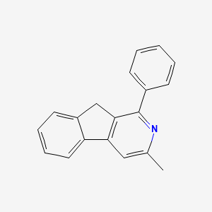 molecular formula C19H15N B11861306 3-Methyl-1-phenyl-9H-indeno[2,1-c]pyridine CAS No. 62578-39-6