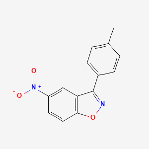 molecular formula C14H10N2O3 B11861330 5-Nitro-3-(p-tolyl)benzo[d]isoxazole CAS No. 66639-55-2