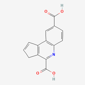 molecular formula C14H9NO4 B11861332 3H-Cyclopenta[c]quinoline-4,8-dicarboxylic acid 