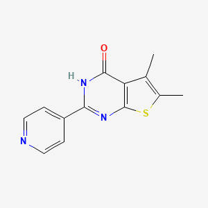molecular formula C13H11N3OS B11861370 5,6-Dimethyl-2-(pyridin-4-yl)thieno[2,3-d]pyrimidin-4(3H)-one 