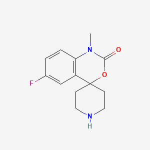 molecular formula C13H15FN2O2 B11861417 6-Fluoro-1-methylspiro[benzo[d][1,3]oxazine-4,4'-piperidin]-2(1H)-one 