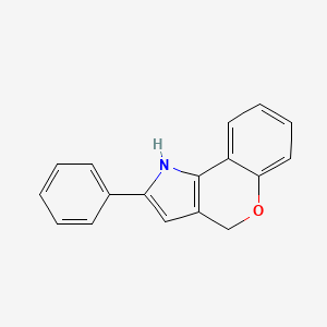 molecular formula C17H13NO B11861436 2-Phenyl-1,4-dihydrochromeno[4,3-b]pyrrole CAS No. 88989-40-6