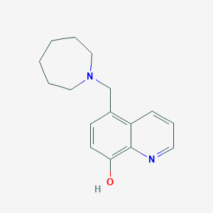 molecular formula C16H20N2O B11861441 5-(Azepan-1-ylmethyl)quinolin-8-ol 