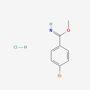 molecular formula C8H9BrClNO B11861484 Methyl 4-Bromobenzimidate Hydrochloride 