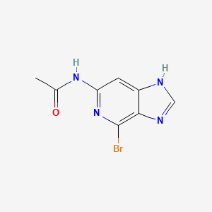 molecular formula C8H7BrN4O B11861555 N-(4-bromo-1H-imidazo[4,5-c]pyridin-6-yl)acetamide CAS No. 57872-97-6