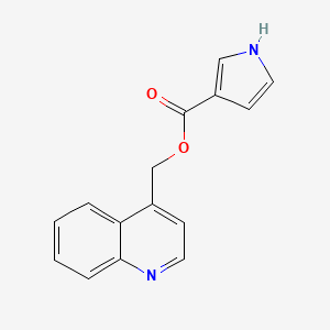molecular formula C15H12N2O2 B11861677 Quinolin-4-ylmethyl 1H-pyrrole-3-carboxylate 