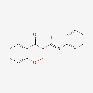 molecular formula C16H11NO2 B11861747 3-((Phenylimino)methyl)-4H-chromen-4-one CAS No. 57336-08-0
