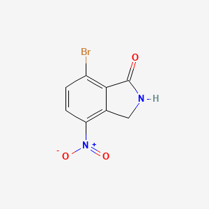 molecular formula C8H5BrN2O3 B11861750 7-Bromo-4-nitroisoindolin-1-one 