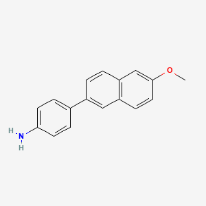 molecular formula C17H15NO B11861764 4-(6-Methoxynaphthalen-2-yl)aniline 