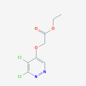 molecular formula C8H8Cl2N2O3 B11861770 Ethyl 2-((5,6-dichloropyridazin-4-yl)oxy)acetate CAS No. 1346698-24-5