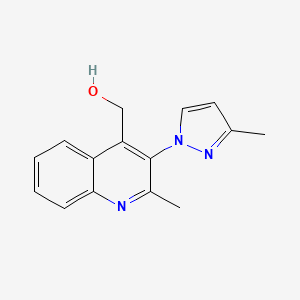 molecular formula C15H15N3O B11861812 (2-Methyl-3-(3-methyl-1H-pyrazol-1-yl)quinolin-4-yl)methanol CAS No. 1354704-73-6
