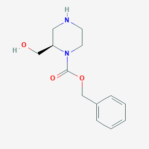 molecular formula C13H18N2O3 B11861821 (R)-Benzyl 2-(hydroxymethyl)piperazine-1-carboxylate CAS No. 1217713-62-6