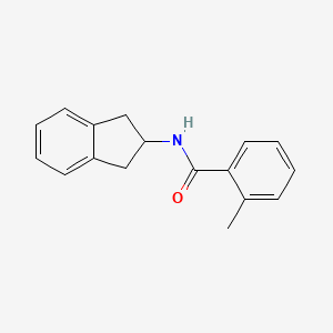 molecular formula C17H17NO B11861853 N-(2,3-dihydro-1H-inden-2-yl)-2-methylbenzamide CAS No. 450353-04-5