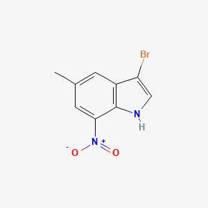 molecular formula C9H7BrN2O2 B11861880 3-bromo-5-methyl-7-nitro-1H-indole 