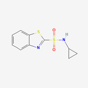 molecular formula C10H10N2O2S2 B11861894 N-cyclopropylbenzo[d]thiazole-2-sulfonamide 