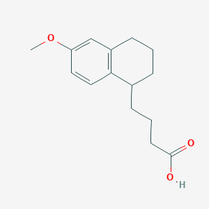 molecular formula C15H20O3 B11861901 4-(6-Methoxy-1,2,3,4-tetrahydronaphthalen-1-yl)butanoic acid CAS No. 6317-48-2