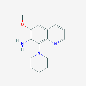 molecular formula C15H19N3O B11861946 6-Methoxy-8-(piperidin-1-yl)quinolin-7-amine CAS No. 88609-34-1
