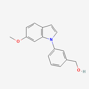 molecular formula C16H15NO2 B11862007 (3-(6-Methoxy-1H-indol-1-yl)phenyl)methanol CAS No. 1349716-43-3
