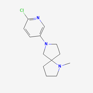 molecular formula C13H18ClN3 B11862016 7-(6-Chloropyridin-3-yl)-1-methyl-1,7-diazaspiro[4.4]nonane CAS No. 646056-34-0