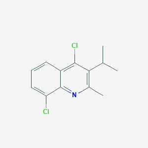 molecular formula C13H13Cl2N B11862049 4,8-Dichloro-3-isopropyl-2-methylquinoline 