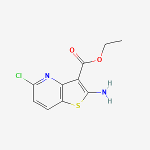 molecular formula C10H9ClN2O2S B11862087 Ethyl 2-amino-5-chlorothieno[3,2-b]pyridine-3-carboxylate CAS No. 1194374-27-0