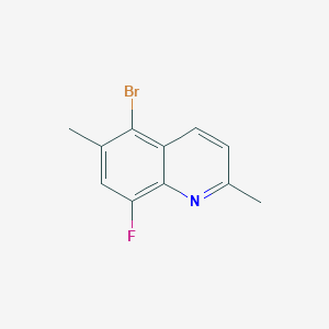 molecular formula C11H9BrFN B11862101 5-Bromo-8-fluoro-2,6-dimethylquinoline 