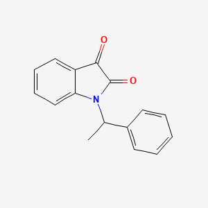 molecular formula C16H13NO2 B11862103 1H-Indole-2,3-dione, 1-(1-phenylethyl)- CAS No. 125941-72-2