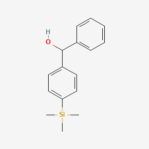 molecular formula C16H20OSi B11862113 4-(Trimethylsilyl)benzhydrol CAS No. 17964-15-7